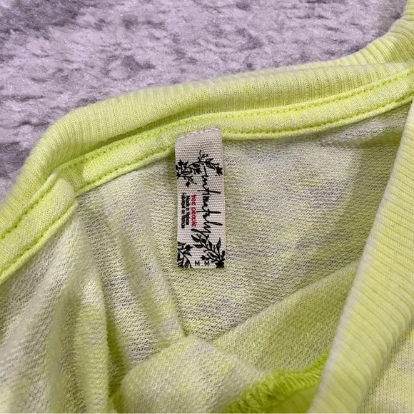 Free People Neon Yellow Cozy Cool Lounge T-Shirt - Picture 6 of 12